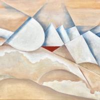  Gabriele Meroni – Cave di marmo Carrara, 2023, olio su tela